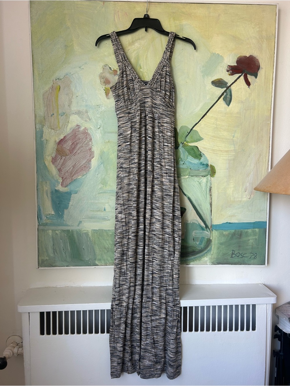 Cable & Gauge Gray Space-Dye Maxi Dress